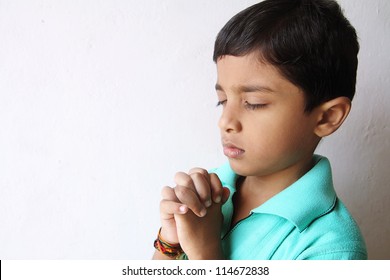 Indian Little Boy Praying