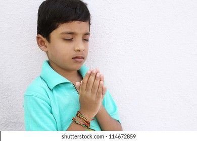 Indian Little Boy Praying