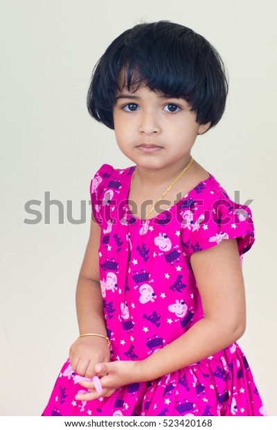 Indian Little Girl Expressions Indian Little Stock Photo