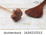 Indian made Kitchen wooden spatula and butter churner