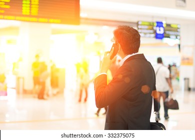 Indian Male At Airport Terminal In The Early Morning