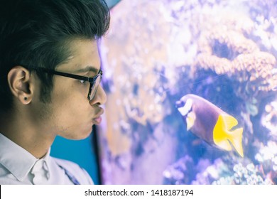 Indian Male At Aquarium In London