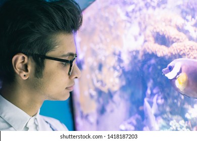 Indian Male At Aquarium In London