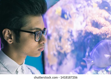 Indian Male At Aquarium In London