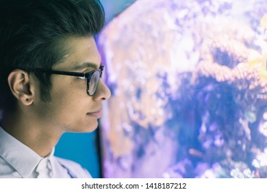 Indian Male At Aquarium In London