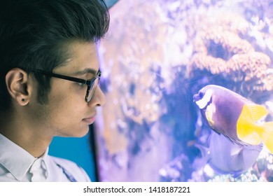 Indian Male At Aquarium In London