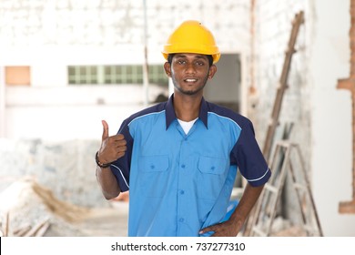 Indian Male Construction Worker