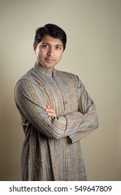 Indian Man In Traditional Kurta 