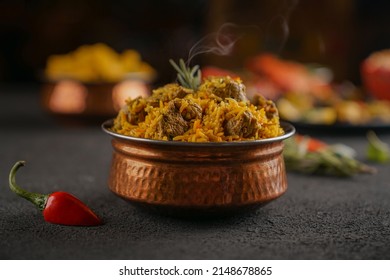 indian meat biryani,
Spicy mutton biryani food photography
 - Shutterstock ID 2148678865
