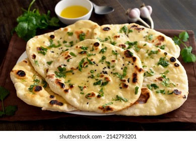 Indian Naan Bread, Close Up View