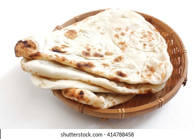 Indian Naan Bread Isolated