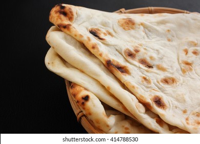 Indian Naan Bread Isolated