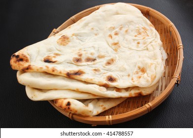 Indian Naan Bread Isolated