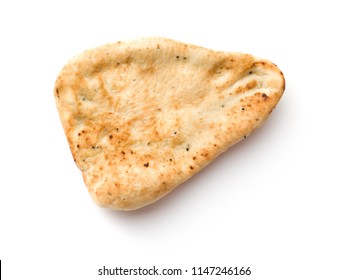 Indian Naan Bread Isolated On White Background.