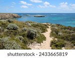 indian ocean at eagle bay at rottnest island in australia 