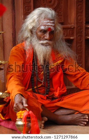 Indian Old Man in Getup 24th Dec 2018 Hyderabad India