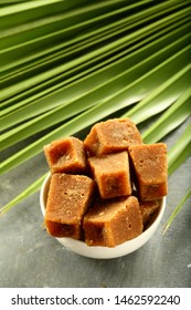 Indian Organic Palm Jaggery On Leaf Stock Photo 1462591532 