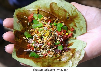 Indian Paan On Display, Kerala, India