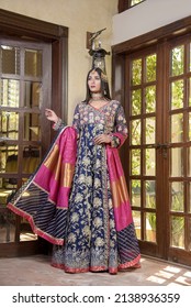 Indian Pakistani Traditional Party wear ethnic attire colorful beautiful hand made embroidered suits