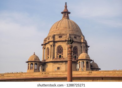 Indian Parliament Building In New Delhi, India.