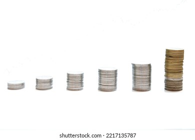 Indian Rupee Growth Stacked Coins