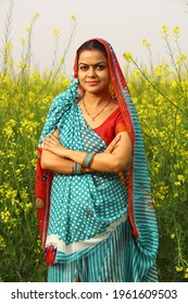 Indian rural women standing in front of camera