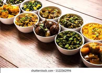 Indian Sabzi Vegetable Fried Recipes Served Stock Photo 1122362996 ...