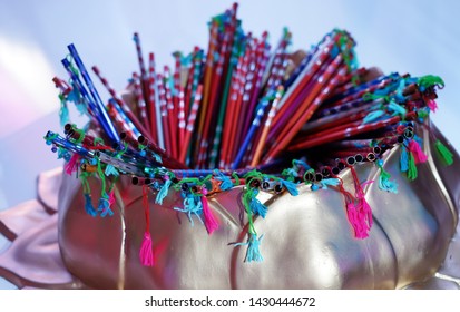 Indian Sangeet colorful dandiya raas sticks