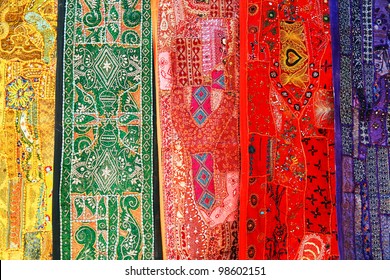Indian shawls in Jaisalmer, Rajasthan