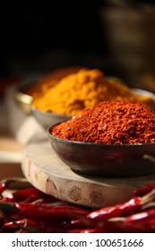 Indian spices/ Chili Flakes and Turmeric