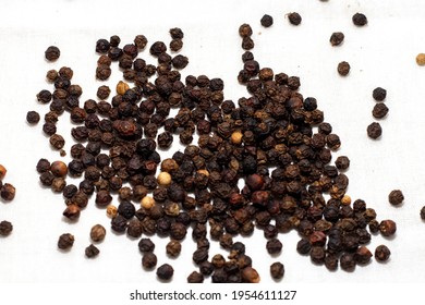 Indian Spices Pepper White Background 