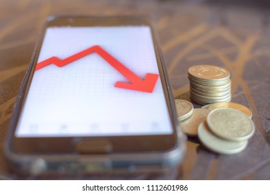 Indian Stock Market Crashes And Very Less Returns From Shares. Dollar Gains Over Rupee