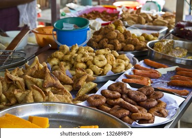 Indian Street Food In India Town In Penang, Malaysia.