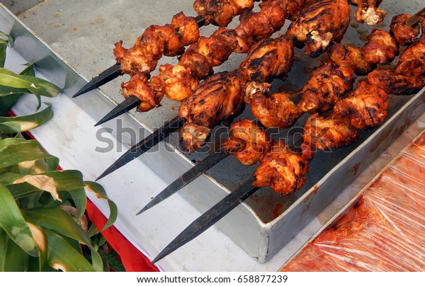 Indian Street Foodkebab Kabob Popular Middle Stock Photo (Edit Now ...