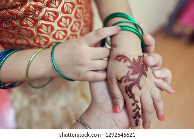 Indian style accessories and henna art