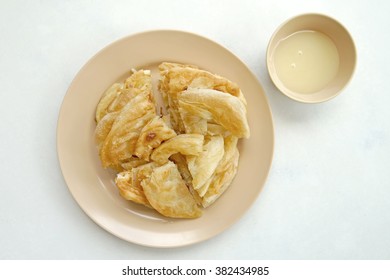 Indian Sweet Dessert Roti With Sweetened Condensed Milk