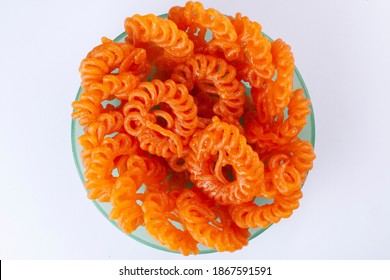 Indian Sweet Food Imarti Also Know As Amriti, Omriti, Jahangir, Jalebi, Jaangiri. 