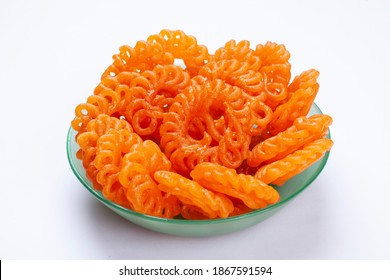 Indian Sweet Food Imarti Also Know As Amriti, Omriti, Jahangir, Jalebi, Jaangiri. 