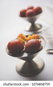 Indian Sweet Gulab Jamun, Popular Festival Or Wedding Food
