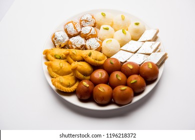 Indian Sweets Plate Includes Gulab Jamun Stock Photo 1196218360 ...