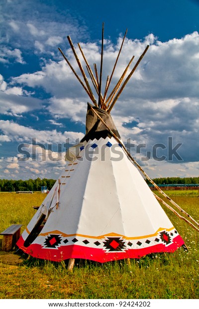 Indian Teepee Set Meadow Among Pine Stock Photo (Edit Now) 92424202