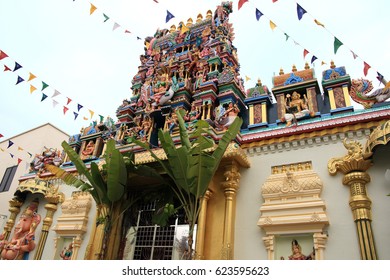 Indian Temple In George Town Of Penang