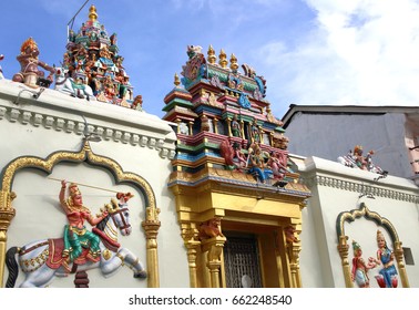 Indian Temple In George Town Of Penang