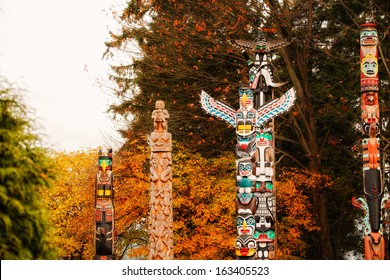 Indian totems in Vancouver