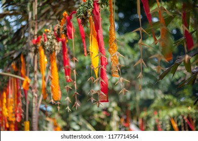 Indian tradition hanging leaf decoration for Hindu festival