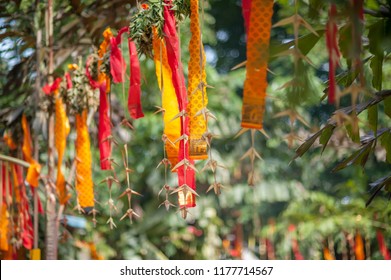 Indian tradition hanging leaf decoration for Hindu festival