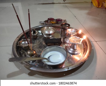 Indian Traditional Aarti Thali For Pooja