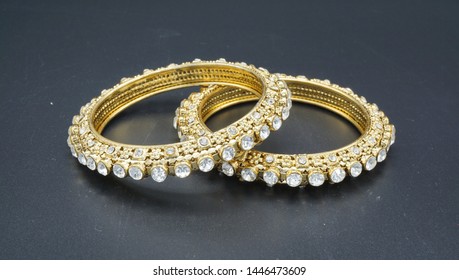 Indian Traditional Bollywood Style Metal Bangles Stock Photo 1446473609 