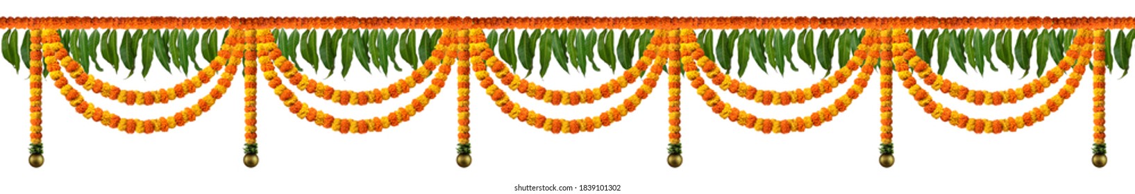 Indian Traditional flower decoration, Indian festival garland