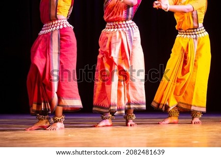 Indian Traditional Odissi dance. Classical Dance Posture. Indian Cultural Dance